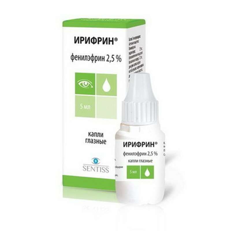 Irifrin eye drops 2.5% 5ml causes the dilatation of the pupil, improves the flow of intraocular fluid