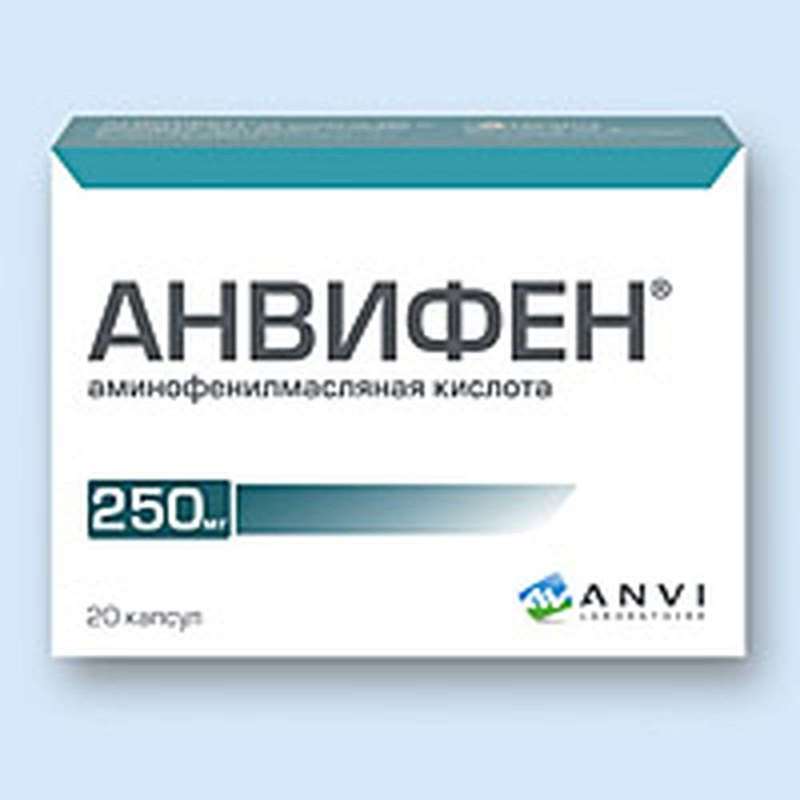 Anvifen 250mg 20 pills buy anti-oxidant, tranquilizing and anticonvulsant effects