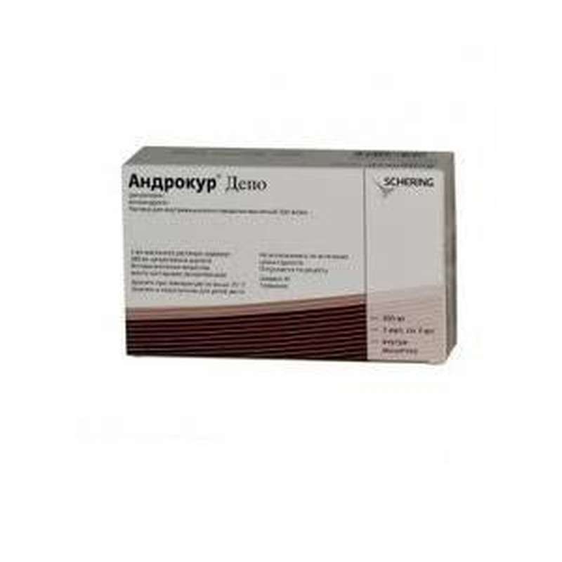 Androcur Depot 3ml 3 vials buy injection antiandrogenic, gestagenic online