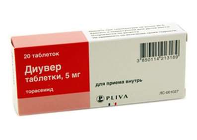 Diuver (Torasemide) 5mg 20 pills buy loop diuretic onilne