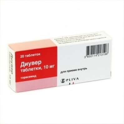 Diuver (Torasemide) 10mg 20 pills buy loop diuretic onilne